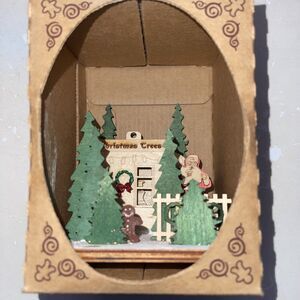 Ginger Cottage Ornament Santa Selling Xmas Trees Camper Secret Hidden Shapes NIB